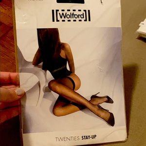 NWT- super rare! Wolford fishnet thigh highs🖤🖤
